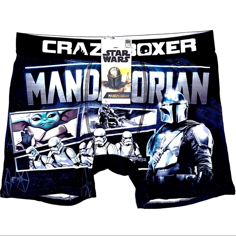 Star Wars Crazy Boxer Briefs Mens XL Medium The Mandalorian Baby Yoda Grogu Gift